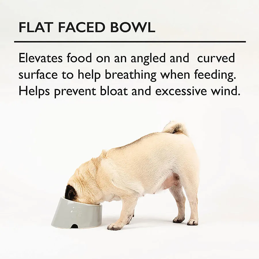 Scruffs | Classic Flat-Face Dog Food & Water Bowl | Grey - 18cm