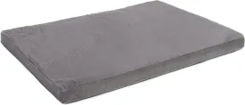 Sherry Kline Reversible Sherpa to Velvet Crate Mat for Pets - Durable Zippered Design, Removable Washable Cover - 24" x 36" x 2.5", Medium, Grey