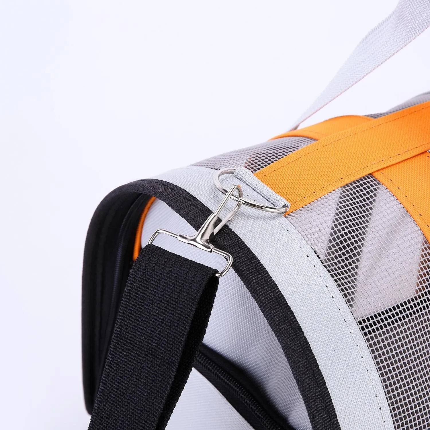 Size L Green And White Foldable Pet Carrier Bag - Lightweight, Breathable, and Spacious for All Seasons