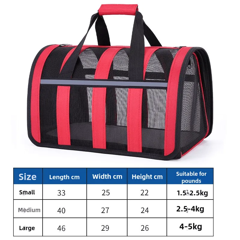 Size L Green And White Foldable Pet Carrier Bag - Lightweight, Breathable, and Spacious for All Seasons