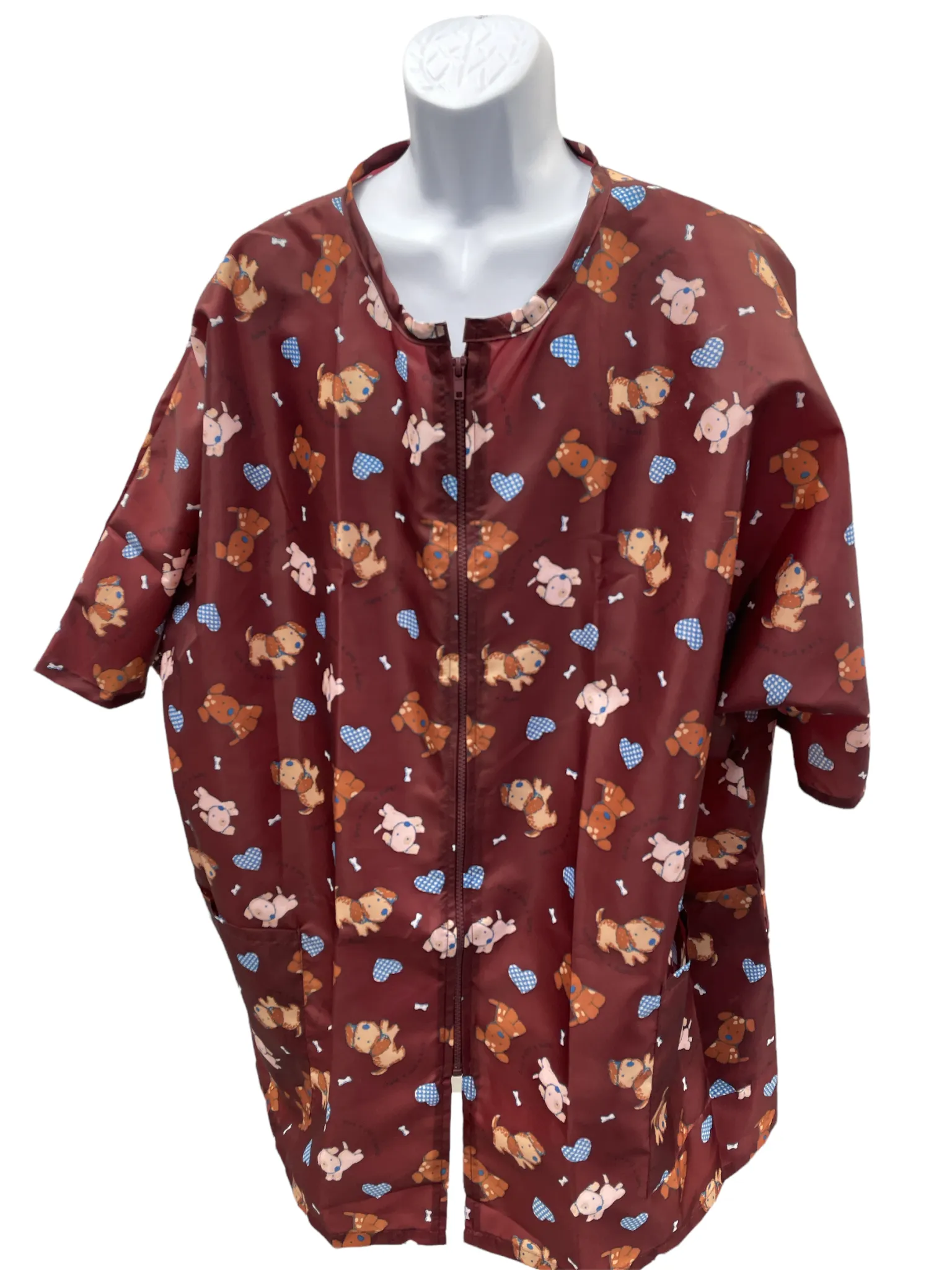 Stylist Wear Jacket Burgundy Dog Print