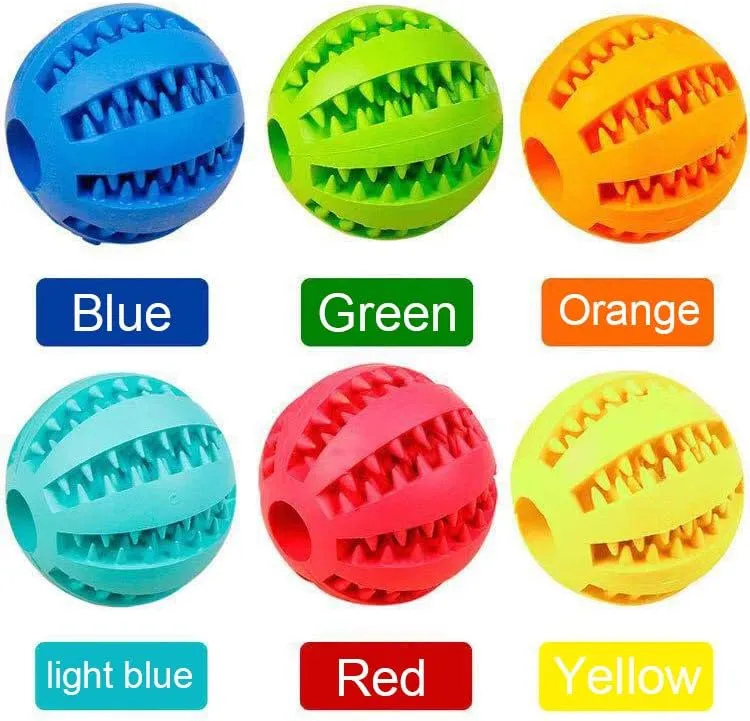 Sunglow 2 Pack Dog Toy Ball - Nontoxic Bite Resistant Teething Toys for Small/Medium/Large Dog and Puppy Cat, Dog Pet Food Treat Feeder Chew Tooth Cleaning Exercise Game IQ Training