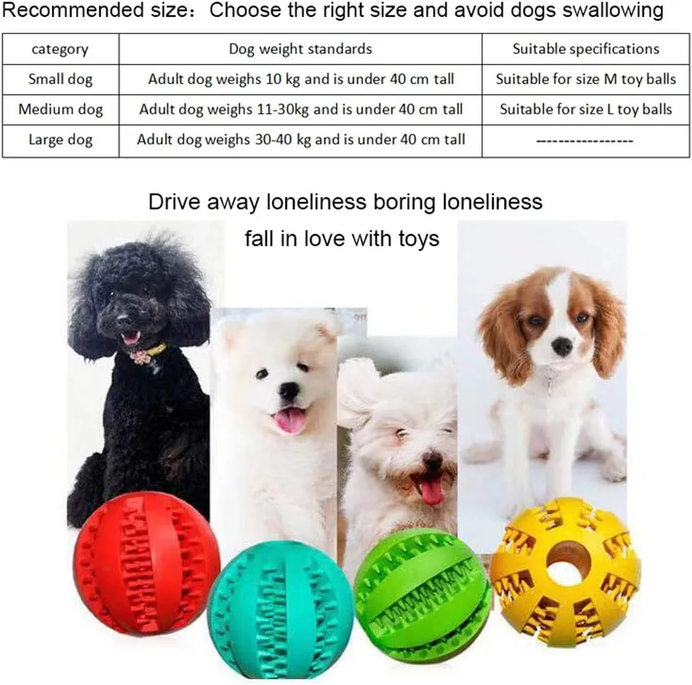 Sunglow 2 Pack Dog Toy Ball - Nontoxic Bite Resistant Teething Toys for Small/Medium/Large Dog and Puppy Cat, Dog Pet Food Treat Feeder Chew Tooth Cleaning Exercise Game IQ Training