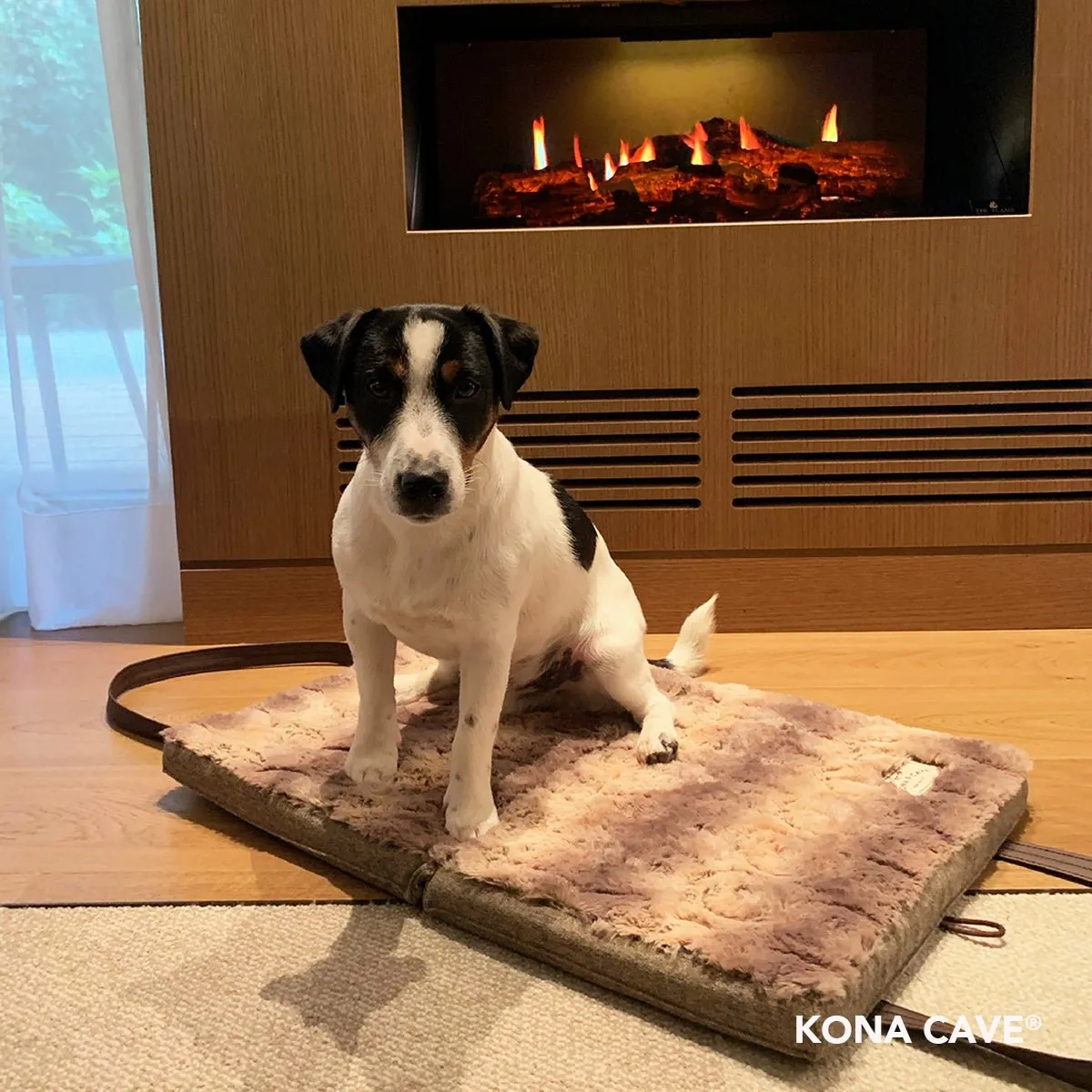 Travel Dog Bed - Luxury Chinchilla Faux Fur Lining