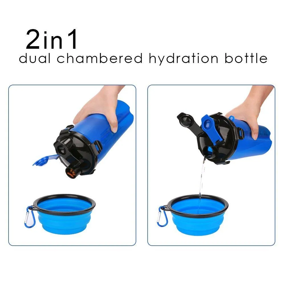 Water Bottle with Bowls-2 in 1 Dog Drinking