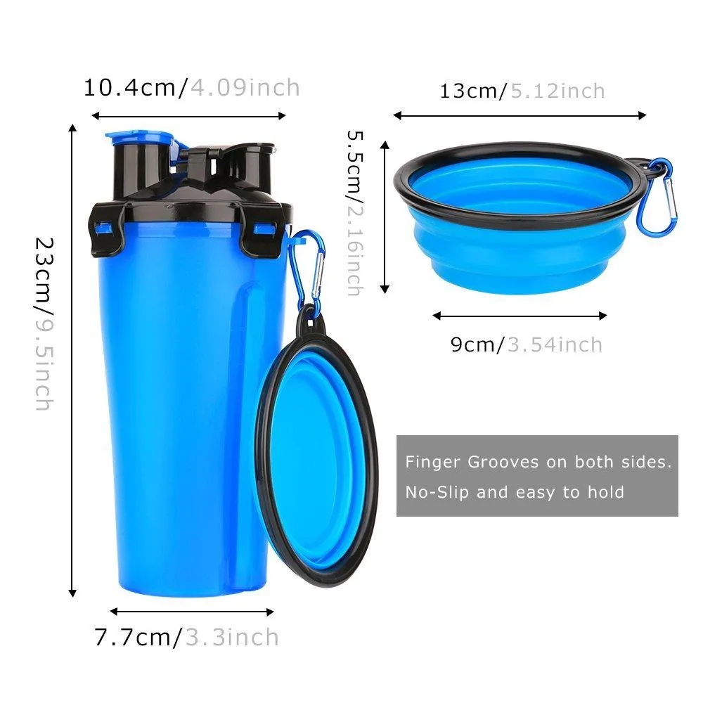 Water Bottle with Bowls-2 in 1 Dog Drinking