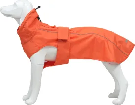 Waterproof Dog Raincoat with Reflective Strip, Adjustable Breathable Rain Coat Jacket with Leash Hole for Dogs (Orange, Small)