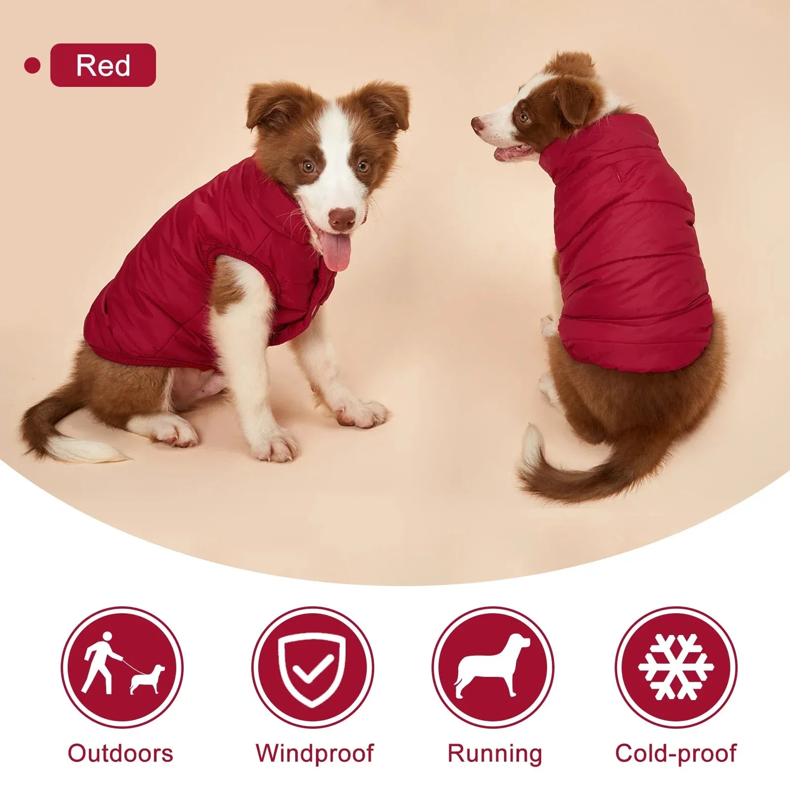Winter Warmth Dog Jacket - Fleece-Lined for Comfort