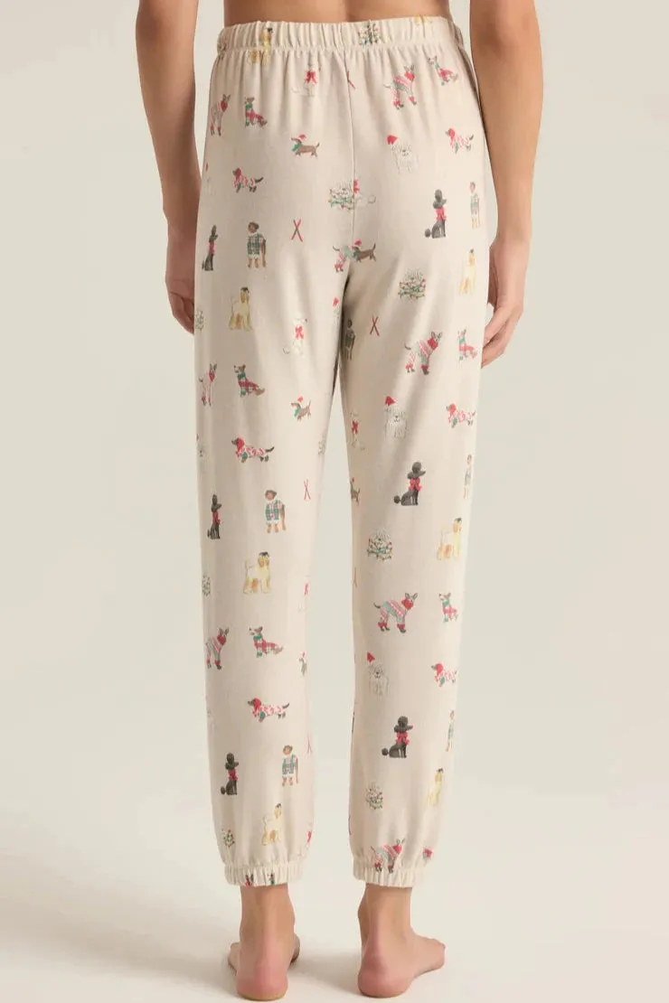 Z Supply Lounge Best Friend Dog Brushed Knit Pant