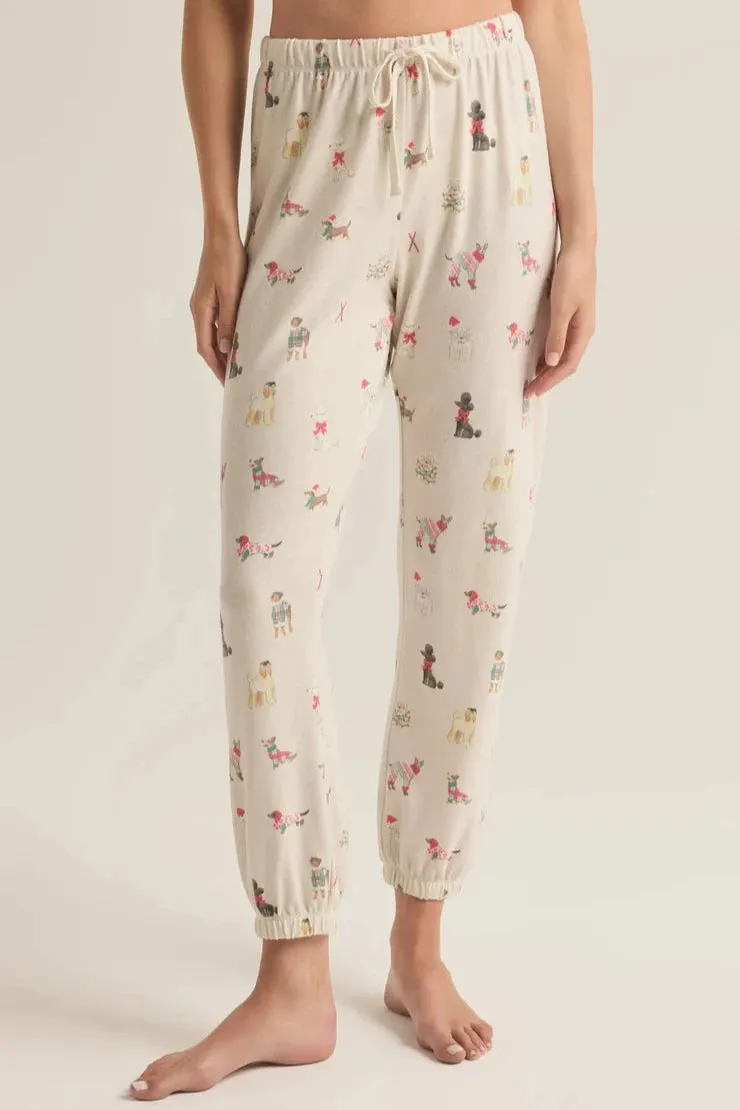 Z Supply Lounge Best Friend Dog Brushed Knit Pant