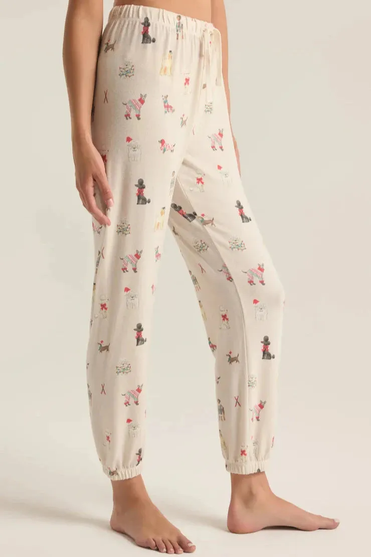 Z Supply Lounge Best Friend Dog Brushed Knit Pant